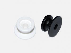 Rundknopf für 6 + 8 mm Seile, schwarz oder weiß