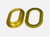 Ovalöse goldfarben, messing natur, 42 x 22 mm Innendurchmesser