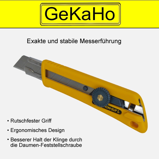 Cuttermesser "Handwerker" Universalmesser, Teppichmesser mit Feststellschraube