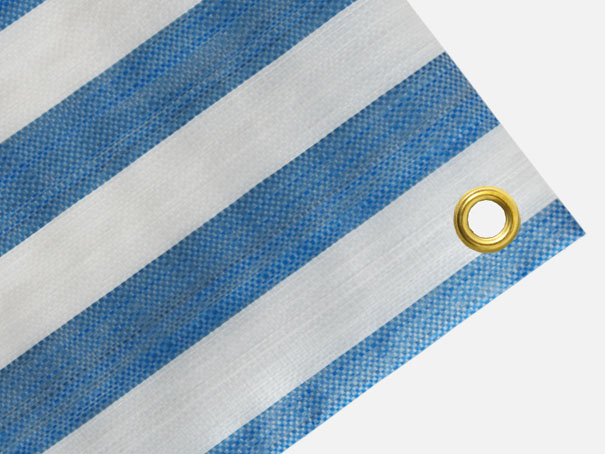Balkonumspannung oder schmale Abdeckplane ca. 270g/qm - Farbe: blau-weiss - Gre: 1,10 x 5,50 m (2. Wahl)