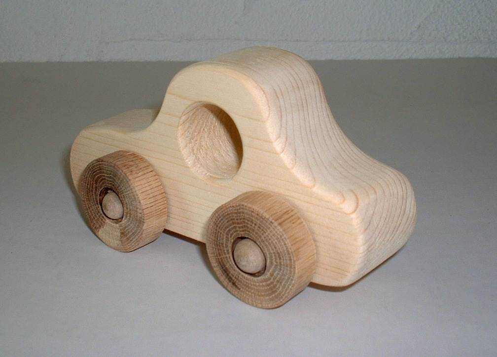 Holz Auto - Greifling aus Holz als Auto - hell