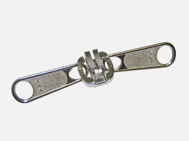 Doppel-Zipper für unsere Reißverschlüsse Farbe: silbern