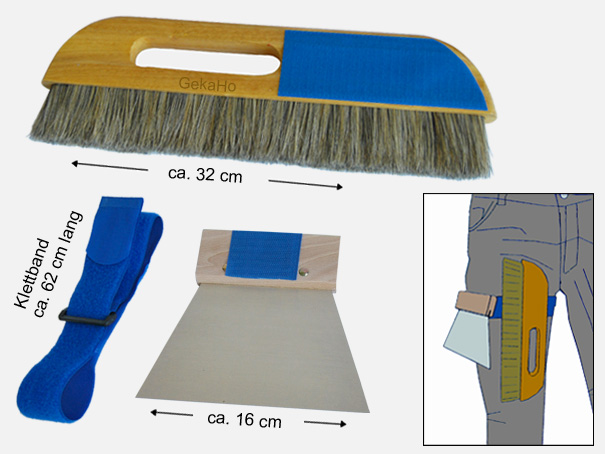 Tapezierset "Weltmeister": Tapezierwischer, Flchenspachtel + Arbeitsgrtel